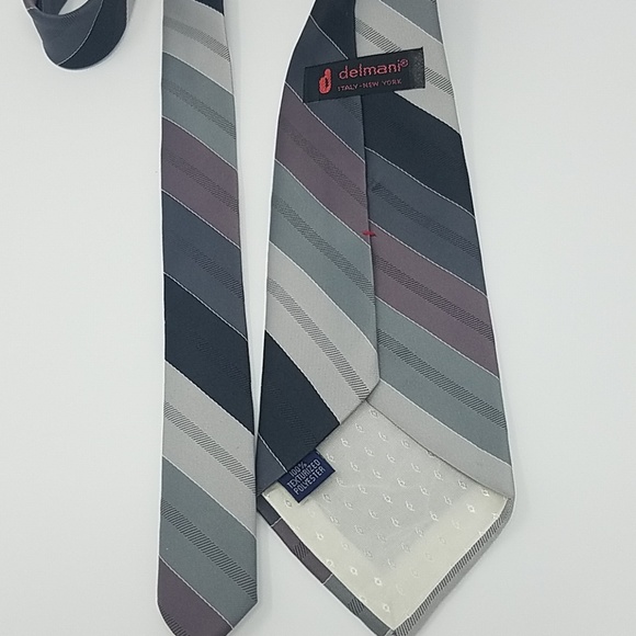 Delmani Italy-New York Men's Tie 58" - Picture 3 of 3